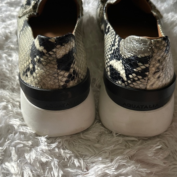 Aquatalia Beige and Black Patterned Loafers - Picture 7 of 7